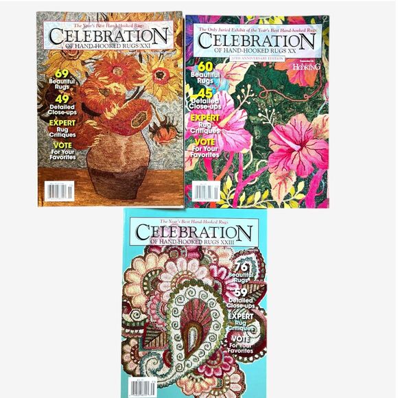 lot 3 Celebration of Rug Hooking books - Picture 1 of 3